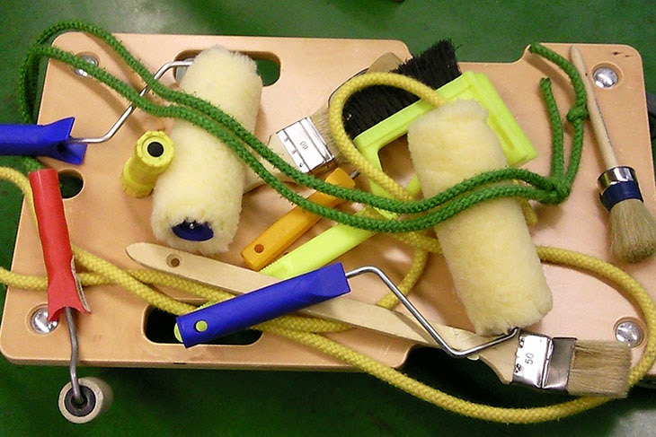 Bild von allerlei Equipment zum kreativen Spielen